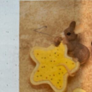 Charming Tails Christmas Cookies Ornament Mouse with Star Cookie NIB